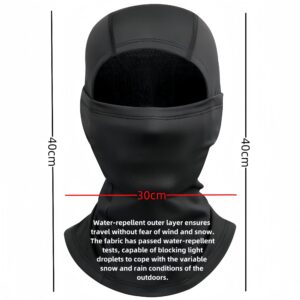 2 Pcs Balaclava Full Face Mask, Cold Weather Cover, Motorcycle Hood Under Armor, Thermal Windproof Ski Mask for Men and Women Hunting, Cycling - Shiesty Mask Neck Warmer, Autumn & Winter Gear Black