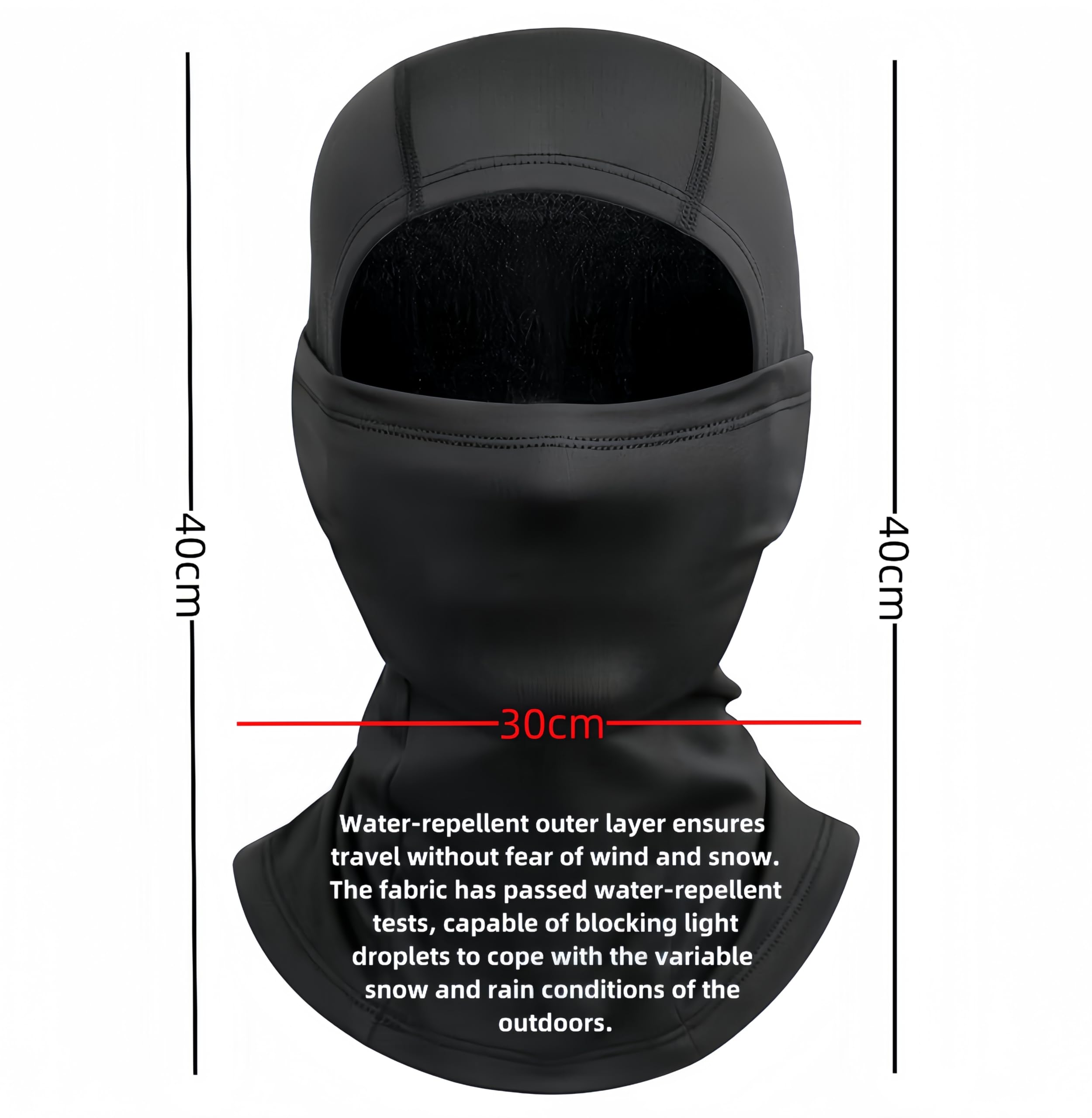 2 Pcs Balaclava Full Face Mask, Cold Weather Cover, Motorcycle Hood Under Armor, Thermal Windproof Ski Mask for Men and Women Hunting, Cycling - Shiesty Mask Neck Warmer, Autumn & Winter Gear Black