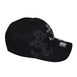 US Navy Hat Official Licensed Military Cap, Unisex Embroidered Black Armed Forces Anchor Baseball Cap