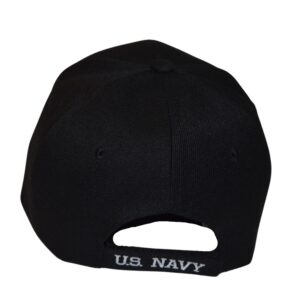 US Navy Hat Official Licensed Military Cap, Unisex Embroidered Black Armed Forces Anchor Baseball Cap