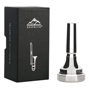 eastrock trombone mouthpiece,silver plated trombone mouthpiece large shank 4al, trombone instrument accessories vacuum packed