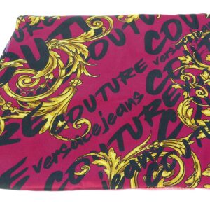 VERSACE JEANS COUTURE Foulard Donna Multicolor Foulard con logo lettering all-over e fantasia baroque UNI