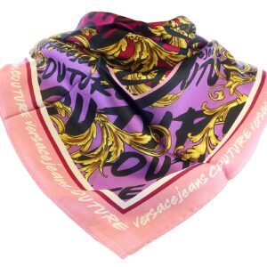 VERSACE JEANS COUTURE Foulard Donna Multicolor Foulard con logo lettering all-over e fantasia baroque UNI