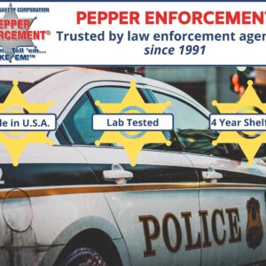 Pepper Enforcement PE510M-FT Splatter Stream Pepper Spray - Maximum Strength 10% OC Formula - Emergency Self Defense Personal Protection (Pack of 3)