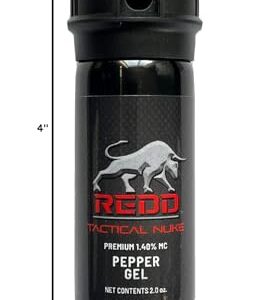 REDD Pepper Spray, Tactical Nuke - (1.40% MC) Maximum Strength Pepper Gel - (2 oz)