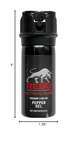 REDD Pepper Spray, Tactical Nuke - (1.40% MC) Maximum Strength Pepper Gel - (2 oz)