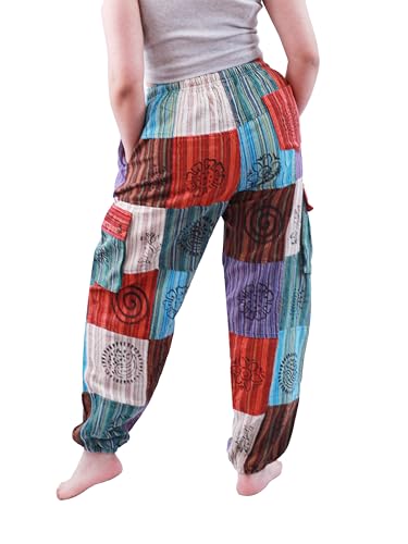 Handmade Om Pants Patchwork Pants Unisex Multisize Himalayan Bohemian Trousers (as1, Alpha, m, Regular, Regular) Multicolor