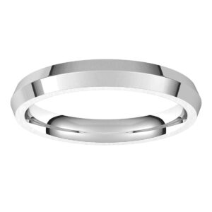 Continuum Sterling Silver 3mm Knife Edge Comfort Fit Band Unique Design, Size 5