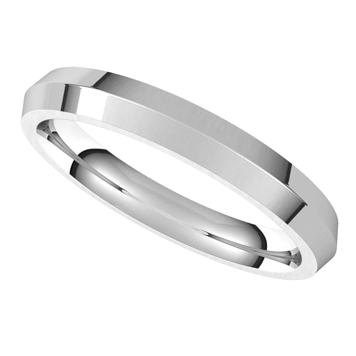 Continuum Sterling Silver 3mm Knife Edge Comfort Fit Band Unique Design, Size 5