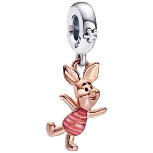 TAORUI Piglet Dangle Charm for Women Bracelets Necklaces in 925 Sterling Silver,Mother's Day Birthday Christmas Valentine's Day Gifts for Women