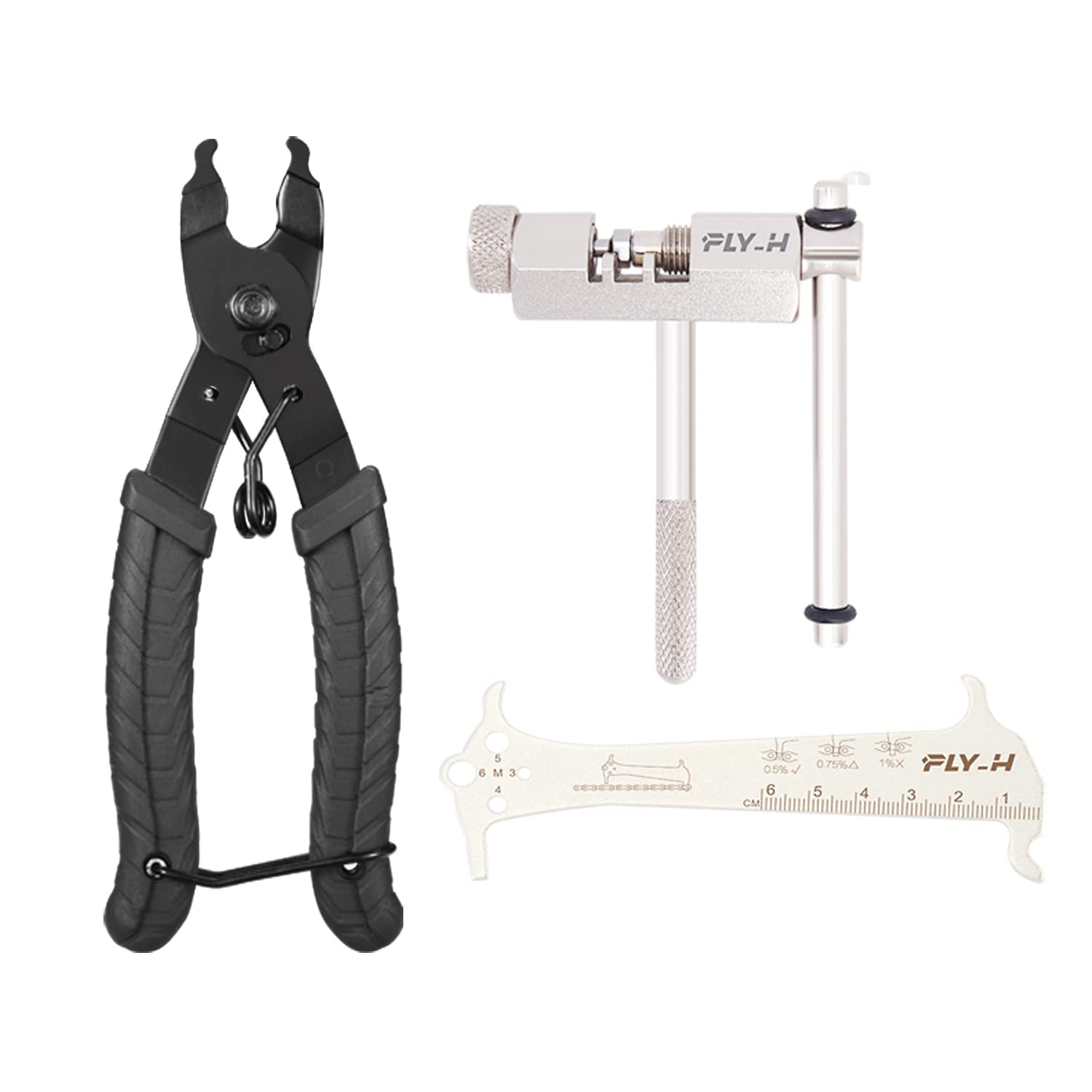 FLY_H Bike Chain Pliers Chain Master Link Pliers Tool +Bike Chain Break Tool Chain Cutter Splitter Breaker+Bike Wear Detection Ruler Chain Wear Indica