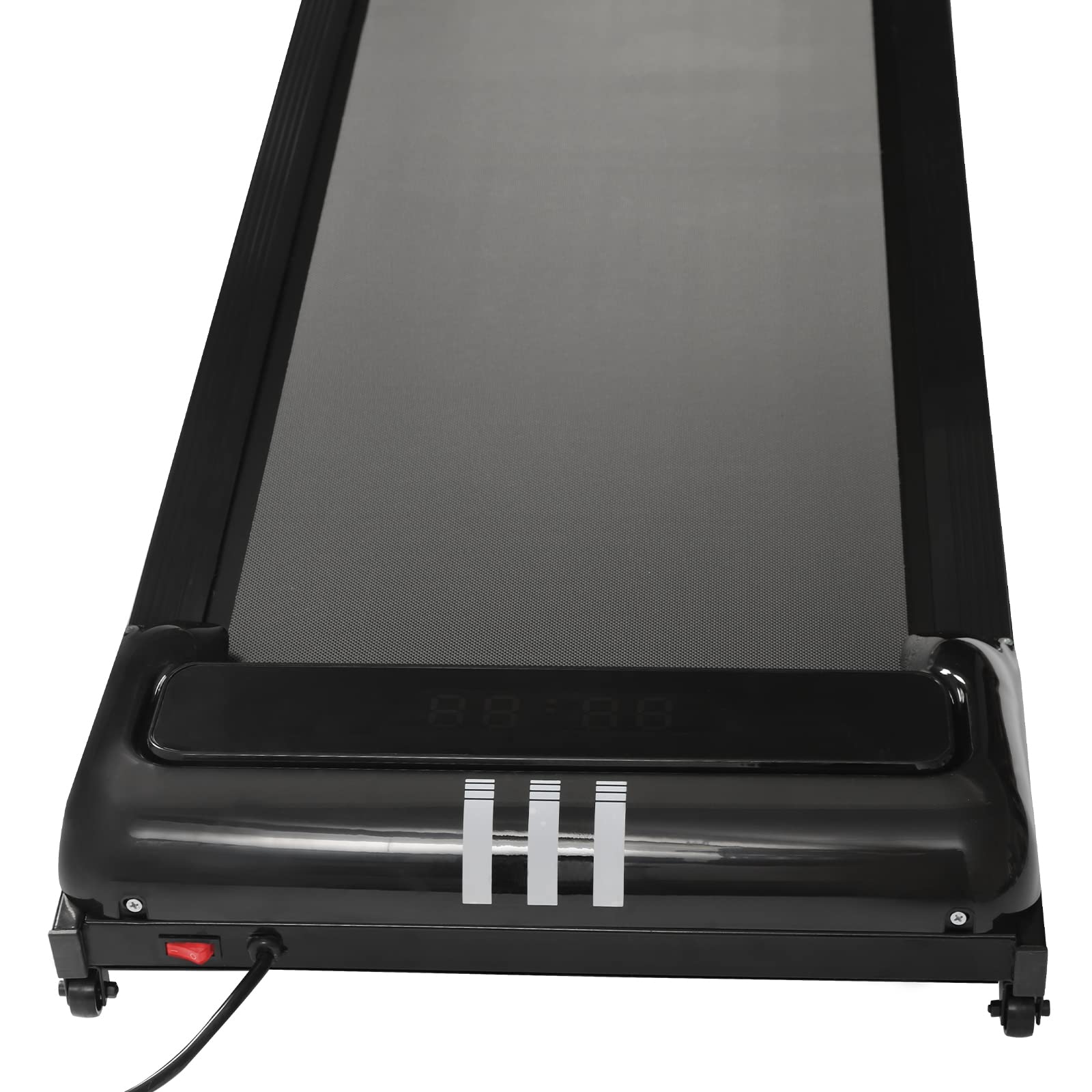 Under Desk Treadmill 2 in 1 Electric Treadmill Walking Pad Treadmill Portable Treadmill with Led Display Remote Control, Walking Jogging for Home Office (Black)