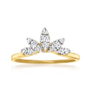 Canaria 0.25 ct. t.w. Diamond Tiara Ring in 10kt Yellow Gold. Size 9