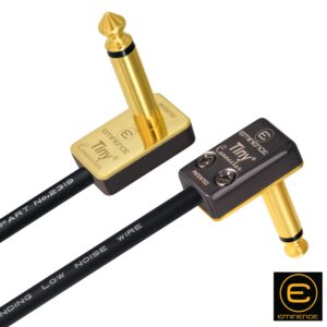 WORLDS BEST CABLES 6 Units - 9 Inch - Pedal, Effects, Patch, Instrument Cable Custom Made Using Mogami 2319 Wire & Eminence Tiny Gold-Plated Angled TS Connectors