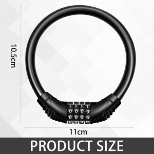 Bike Lock Portable Bike Locks Cable High Security Bicycle Lock Cycling Lock with 4-Digits Codes Ideal to Secure Bike, Motorbike, Cycles