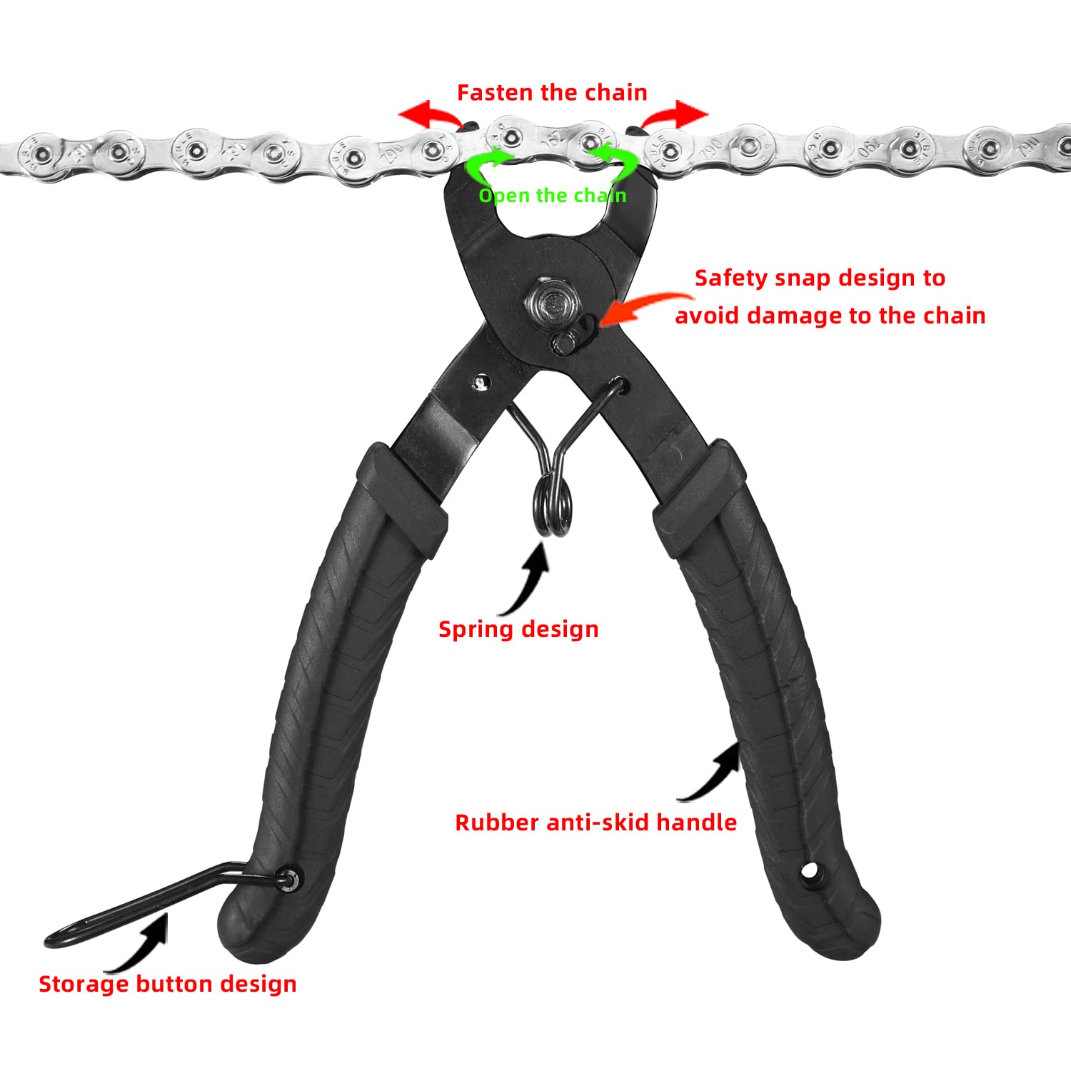 FLY_H Bike Chain Pliers Chain Master Link Pliers Tool +Bike Chain Break Tool Chain Cutter Splitter Breaker+Bike Wear Detection Ruler Chain Wear Indica