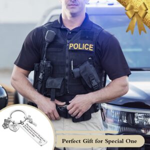 SELOPU Police Gift Thank You Gift May You Be Proud of The Work Police Officer Gift Appreciation Jewelry Police To Be Gift Achievement Gift (May You Police-KEY1)