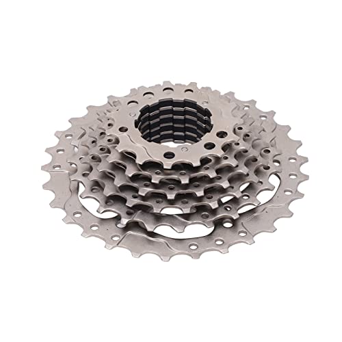 Raguso Bicycle Multiple Freewheel, Nickel Chrome Steel High Compatibility 8 Speed Bike Cassette Wheel for Road Bike