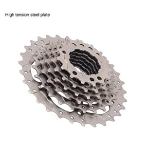 Raguso Bicycle Multiple Freewheel, Nickel Chrome Steel High Compatibility 8 Speed Bike Cassette Wheel for Road Bike