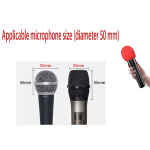 GWYAN 10 Pcs Wireless Handheld Microphone Silicone Ring Foam Windscreen Covers Bottom Rod Sleeve Holder Set Shakeproof Anti-Rolling (5 colors)