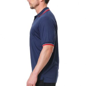 TopTie Baseball and Softball Referee Shirt Short Sleeve Polo Shirt Umpire Jersey-Navy-XL