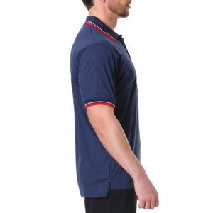 TopTie Baseball and Softball Referee Shirt Short Sleeve Polo Shirt Umpire Jersey-Navy-XL