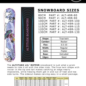 Girls Lil' Ripper Beginner (Rocker Camber) Snowboard 90CM