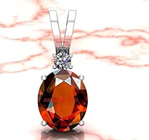 Tongari 6.25 Ratti 5.00 Carat Certified A+ Quality Natural Hessonite Garnet Gomed Stone Silver Pendant Locket