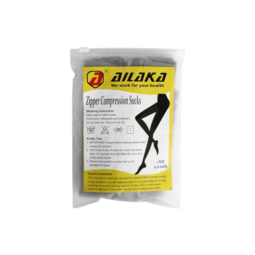 Ailaka Medical 15-20 mmHg Zipper Compression Socks Women Men