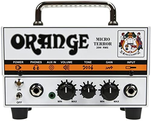 Orange PPC108 1x8” Closed-Back Speaker Cabinet Bundle with Orange MT20 Micro Terror Amp Head, Orange Woven Guitar Cable, Speaker Cable and Liquid Audio Polishing Cloth (5 Items)