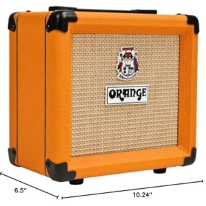 Orange PPC108 1x8” Closed-Back Speaker Cabinet Bundle with Orange MT20 Micro Terror Amp Head, Orange Woven Guitar Cable, Speaker Cable and Liquid Audio Polishing Cloth (5 Items)