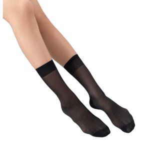 Milumia Women's Mesh Sheer Socks Ankle High Socks Black One Size