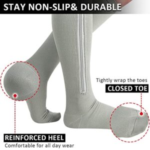 Ailaka Medical 15-20 mmHg Zipper Compression Socks Women Men