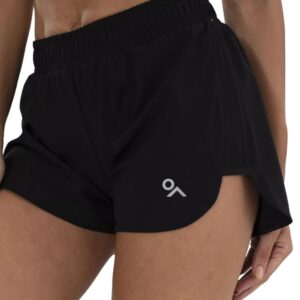 GYMCO | Women's Short StormBreaker - Sports Shorts with Sweat Technology, Shorts for Training. Black/Black