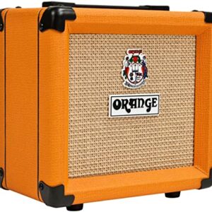 Orange PPC108 1x8” Closed-Back Speaker Cabinet Bundle with Orange MT20 Micro Terror Amp Head, Orange Woven Guitar Cable, Speaker Cable and Liquid Audio Polishing Cloth (5 Items)