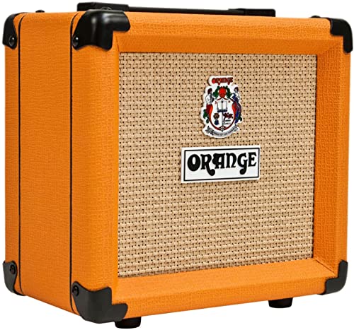 Orange PPC108 1x8” Closed-Back Speaker Cabinet Bundle with Orange MT20 Micro Terror Amp Head, Orange Woven Guitar Cable, Speaker Cable and Liquid Audio Polishing Cloth (5 Items)