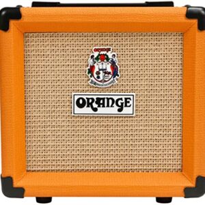 Orange PPC108 1x8” Closed-Back Speaker Cabinet Bundle with Orange MT20 Micro Terror Amp Head, Orange Woven Guitar Cable, Speaker Cable and Liquid Audio Polishing Cloth (5 Items)