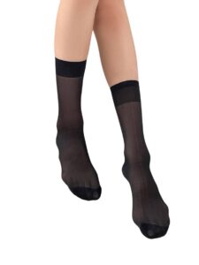 milumia women's mesh sheer socks ankle high socks black one size