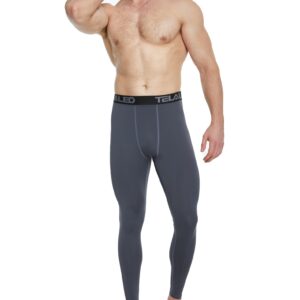 TELALEO 4 Pack Men's Compression Pants Leggings Sports Tights Athletic Baselayer Workout Running Black/Charcoal XL/02