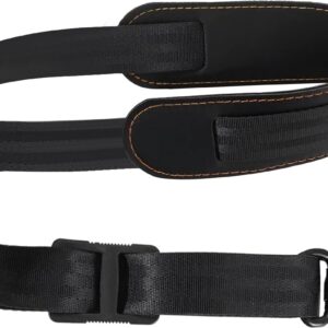 e-Times Saxophone Neck Strap, Soft Adjustable Sax Leather Neck Padded for Alto Tenor Soprano Baritone Sax, Clarinet