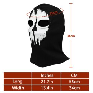 Balaclava Skull Ghost Mask Ski Mask Skeleton Face Scarf Neck Gaiters for Men Motorcycle Cycling Outdoor