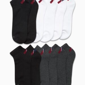 IZOD Men's Athletic Socks - Performance Cushion Quarter Socks (10 or 12 Pack), Size 6-12.5, Assorted (12Pk)