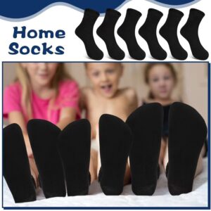 Hanaive Bulk 100 Pair Kids Black Crew Socks Unisex Stretch Cotton Socks Soft Comfortable Kids Dress Socks Basketball Soccer Training Socks for Toddlers Kids Youth Age 5-10