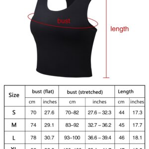 3 Pieces Crop Tops for Women, Workout Tops Basic Cropped Tank Tops Sleeveless Racerback Sports Gym Crop Tank for Teen Girls (Black, Dark Grey, Olive, XX-Large)