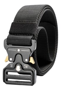 Ｋｉｒａ　Ｓｕｔｓｕ mens tactical belt work belts for men 1.5" nylon web tactical belt with automatic slide buckle