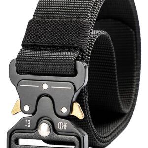 Ｋｉｒａ　Ｓｕｔｓｕ Mens Tactical Belt Work Belts For Men 1.5" Nylon Web Tactical Belt with Automatic Slide Buckle