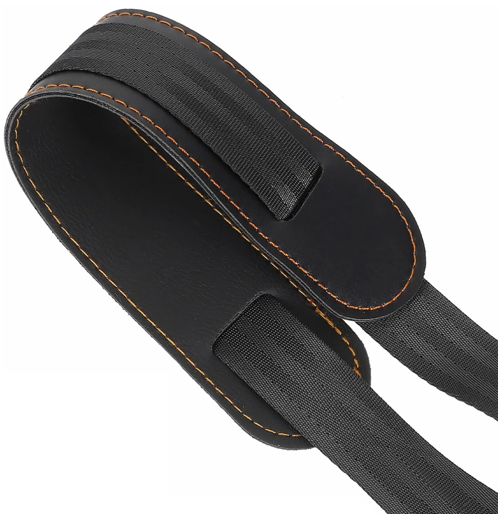 e-Times Saxophone Neck Strap, Soft Adjustable Sax Leather Neck Padded for Alto Tenor Soprano Baritone Sax, Clarinet