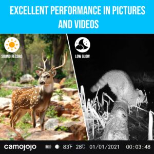 Camojojo 4G LTE Cellular Trail Camera with 1080P Video, 0.2s Trigger, IP66 Waterproof, 32GB SD & SIM Card