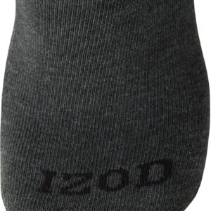 IZOD Men's Athletic Socks - Performance Cushion Quarter Socks (10 or 12 Pack), Size 6-12.5, Black/Grey (12Pk)