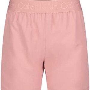 Calvin Klein Girls' Performance Running Shorts, Quick-Drying Mesh, Elastic Waistband & Pull-On Style, Rose Tan Tulip, 8-10